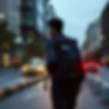 Functionality in Urban Life Nike Utility Elite Training backpack in an urban setting, highlighting its functional use