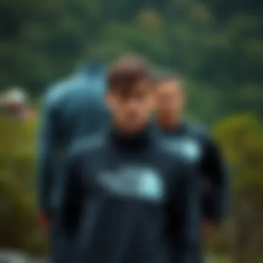 Stylish combinations featuring North Face shirts in outdoor settings