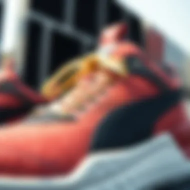 Innovative Materials in Puma Footwear Close-up of innovative materials used in Puma footwear design