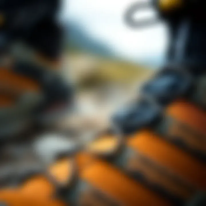 Close-up of the materials used in Salomon Gore-Tex footwear