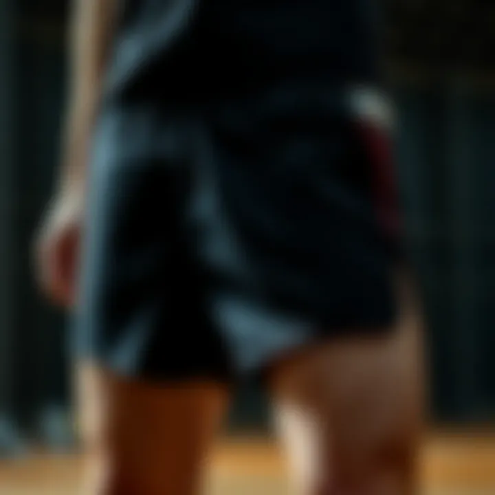 Stylish shorts with emphasis on front rise for comfort and aesthetics