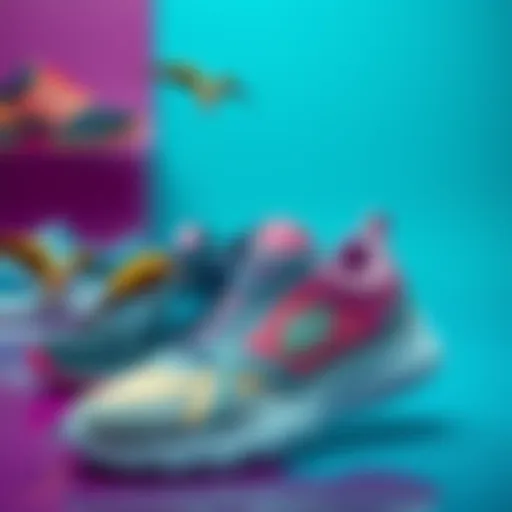 Diverse Color Palette of Skechers Vibrant display of Skechers colorful footwear collection