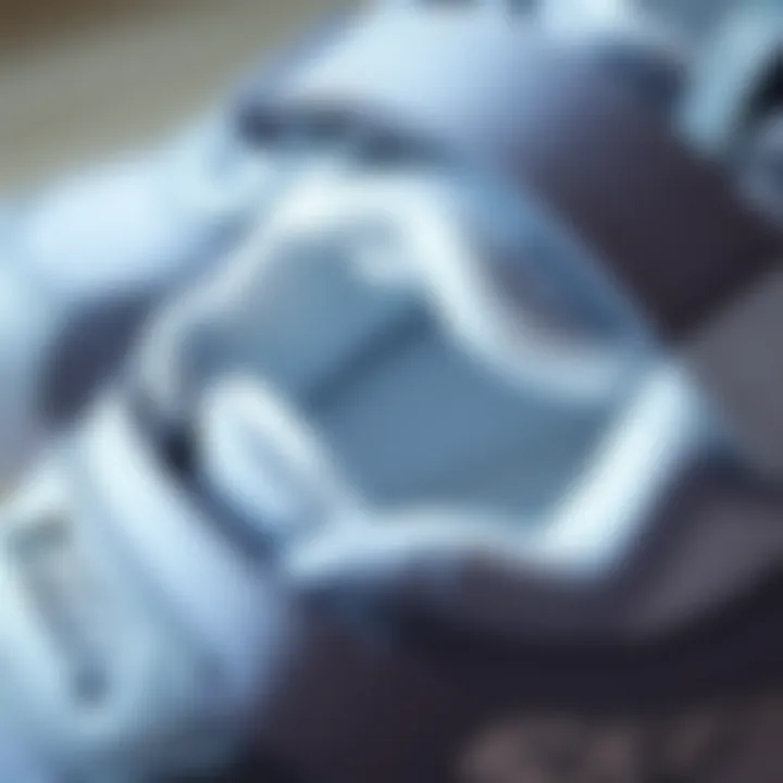 Close-up of the cushioning material in Skechers baby shoes