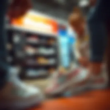 Parents selecting Skechers baby shoes for their child