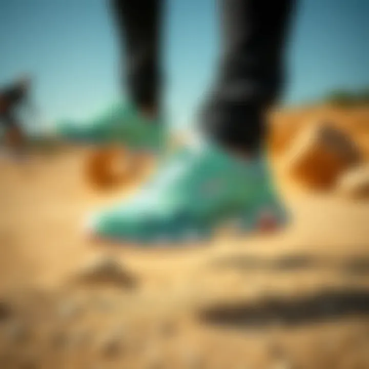 Dynamic lifestyle shot of Skechers Kool Bricks in action