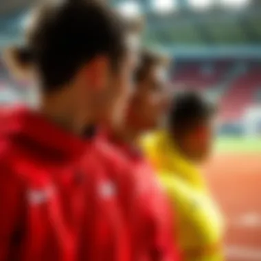 Athletes Utilizing Slazenger Gear Athletes wearing Slazenger gear during a sporting event