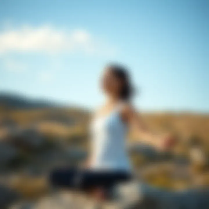 A person practicing mindfulness or meditation