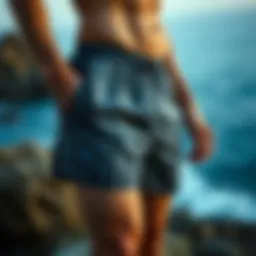 Innovative swim shorts design showcasing modern aesthetics