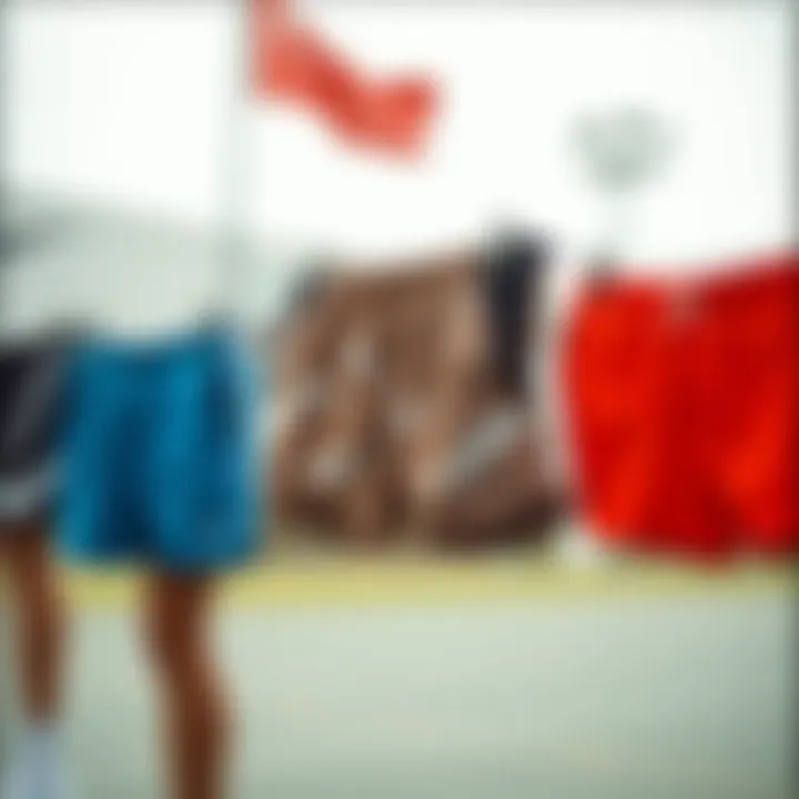 Diverse Designs for Active Lifestyles Selection of various athletic shorts in different designs