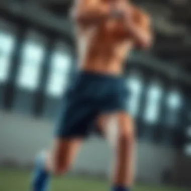 Dynamic Style in Athletic Wear Dynamic athlete showcasing stylish athletic shorts