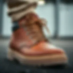 Detailed view of Timberland Euro Hkr Leather Super Ox showcasing its design elements