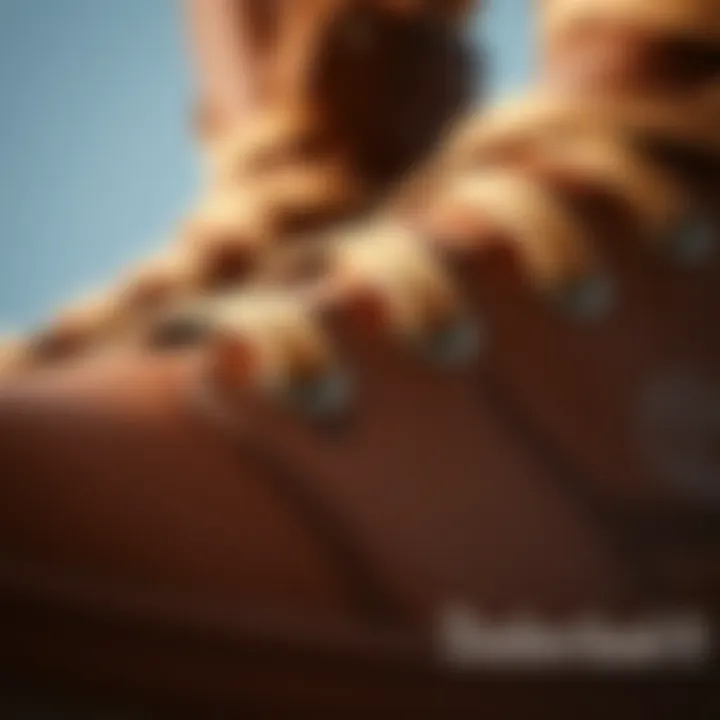 Close-up of the materials used in Timberland Euro Hkr Leather Super Ox