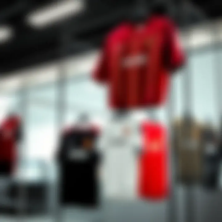 Stylish united jerseys displayed in a modern sports setting.