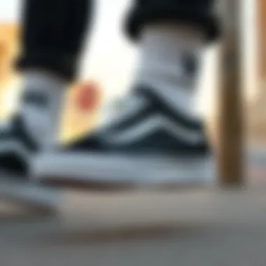 Elegance in Every Step: Vans Old Skool Design Elegant design of Vans Old Skool shoes highlighting style