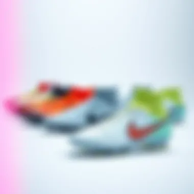 Variety of Nike cleat models displayed for athletes