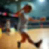 Dynamic volleyball player in action during a game