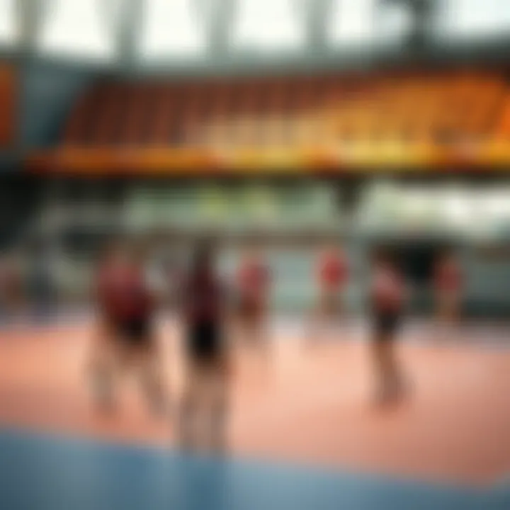 Strategic formation of volleyball players on the court